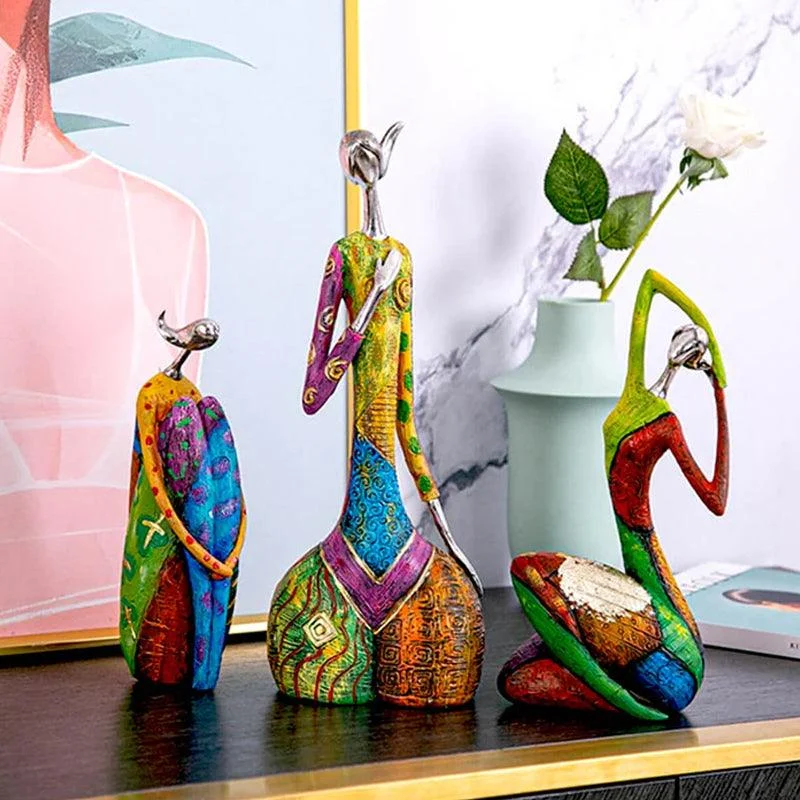 Abstract Colorful Woman Statue -  - #tag1#