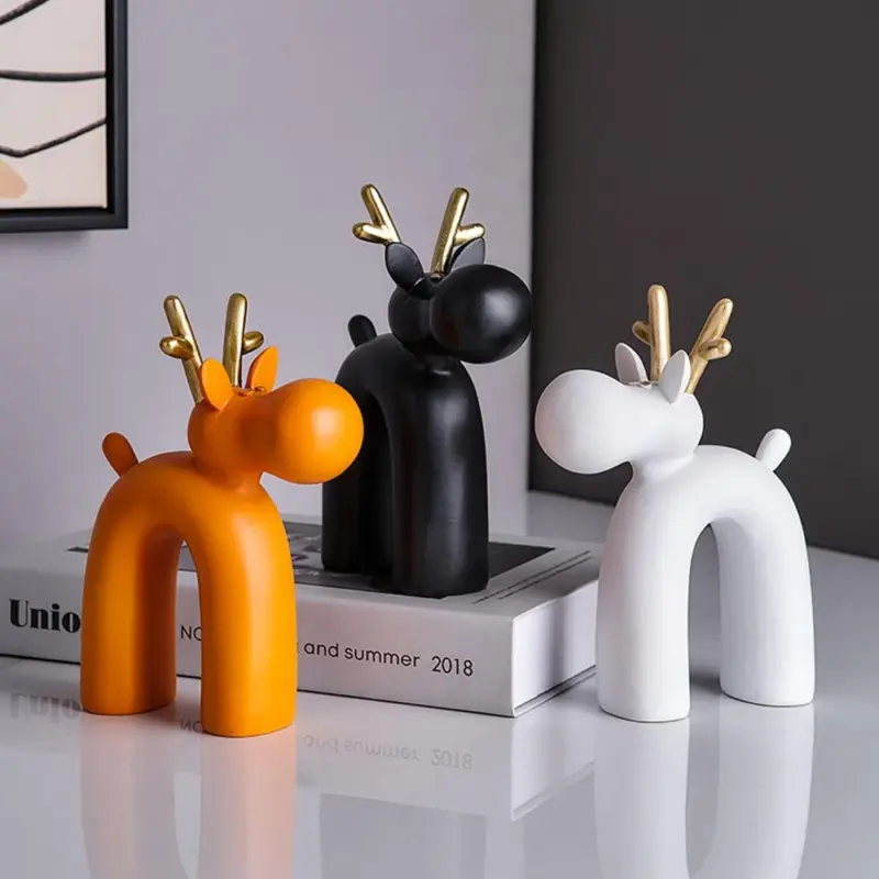 Abstract Elk Cat Ornaments tag1