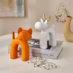 Abstract Elk Cat Ornaments tag1