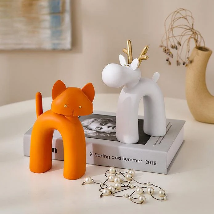 Abstract Elk & Cat Ornaments -  - #tag1#