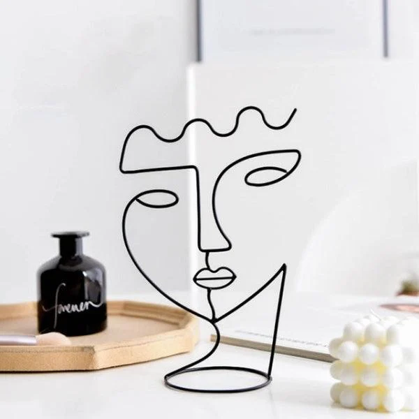 Abstract Face Decorative Sculpture -