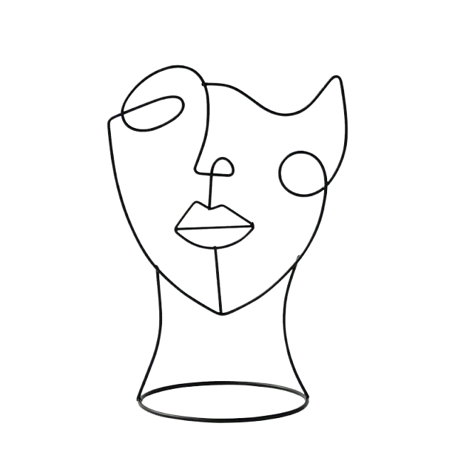 Abstract Face Decorative Sculpture -