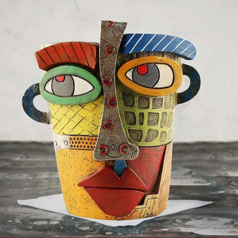 Abstract Face Pot -  - #tag1#