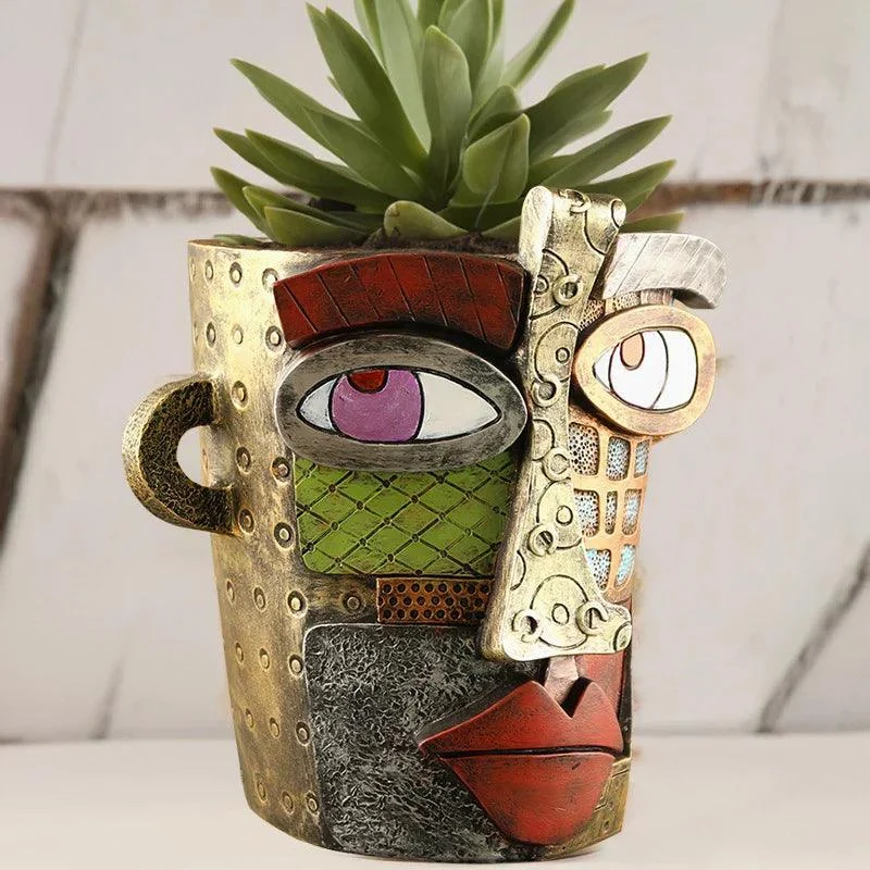 Abstract Face Pot -  - #tag1#