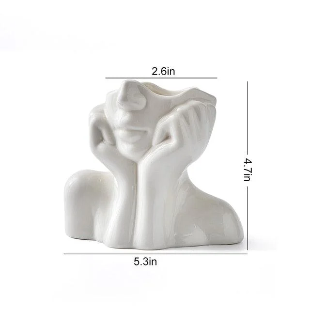 Abstract Facial Expression Vase -  - #tag1#