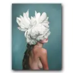 Abstract Flower Avatar Girl Canvas Painting Wall Painting Print Poster Wall Art Bedroom Living Room Modern Home Decoration tag1