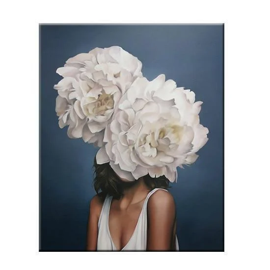 Abstract Flower Avatar Girl Canvas Painting Wall Painting Print Poster Wall Art Bedroom Living Room Modern Home Decoration -  - #tag1#