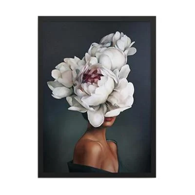 Abstract Flower Avatar Girl Canvas Painting Wall Painting Print Poster Wall Art Bedroom Living Room Modern Home Decoration -  - #tag1#