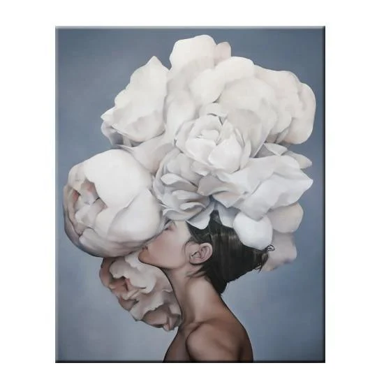 Abstract Flower Avatar Girl Canvas Painting Wall Painting Print Poster Wall Art Bedroom Living Room Modern Home Decoration -  - #tag1#