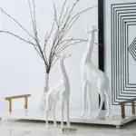Abstract Geometric Giraffe Statue