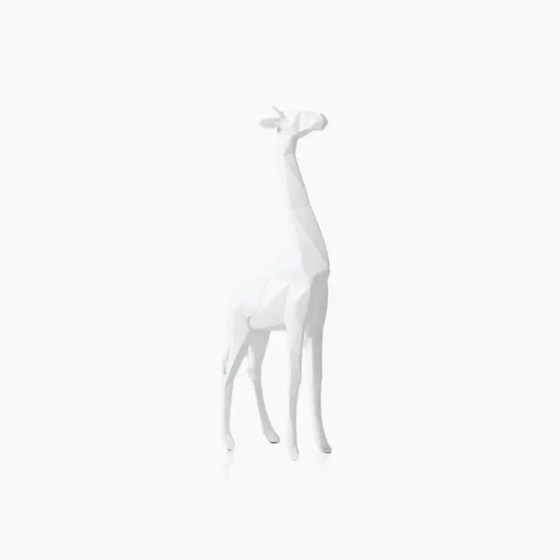 Abstract Geometric Giraffe Statue