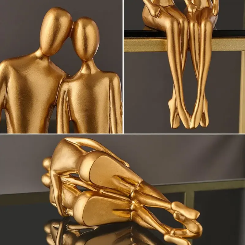 Abstract Golden Lover Decor tag1