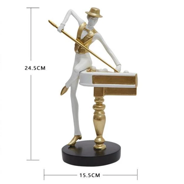 Abstract Golden Snooker Player Figurines -  - #tag1#