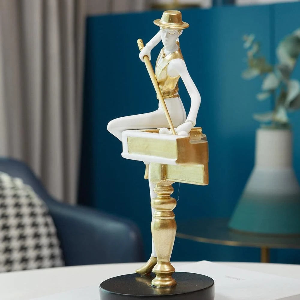 Abstract Golden Snooker Player Figurines -  - #tag1#