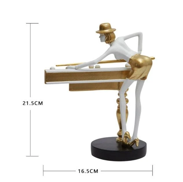 Abstract Golden Snooker Player Figurines -  - #tag1#