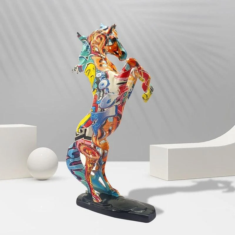 Abstract Graffiti Horse Figurine -