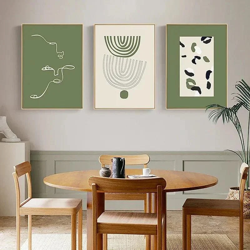 Abstract Green Canvas Wall Art Poster -  - #tag1#