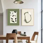 Abstract Green Canvas Wall Art Poster tag1