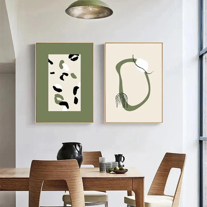 Abstract Green Canvas Wall Art Poster -  - #tag1#