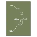 Abstract Green Canvas Wall Art Poster tag1