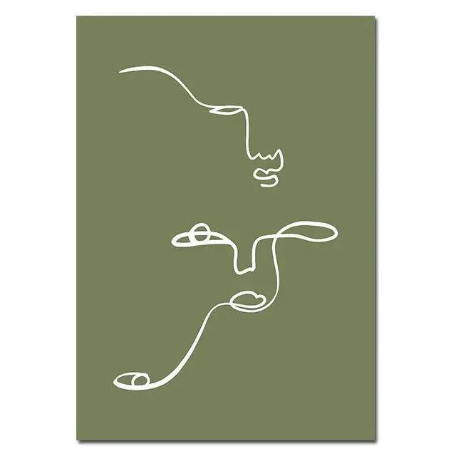 Abstract Green Canvas Wall Art Poster -  - #tag1#