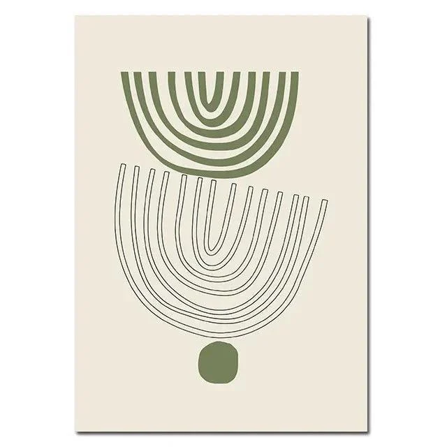 Abstract Green Canvas Wall Art Poster -  - #tag1#