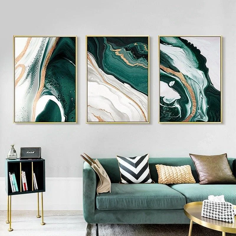 Abstract Green & Golden Foil -  - #tag1#