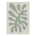 Abstract Green Line Art Canvas