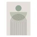 Abstract Green Line Art Canvas