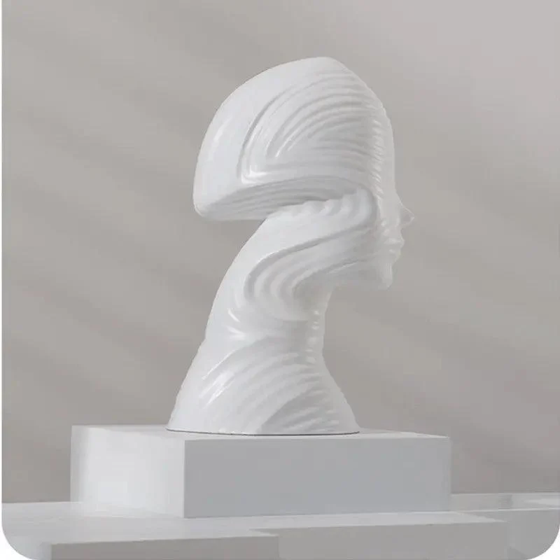 Abstract Human Head Sculpture -