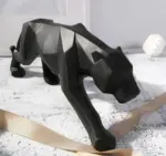 Abstract Leopard Statue Modern Wildlife Sculpture