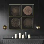 Abstract Nordic Golden Canvas tag1