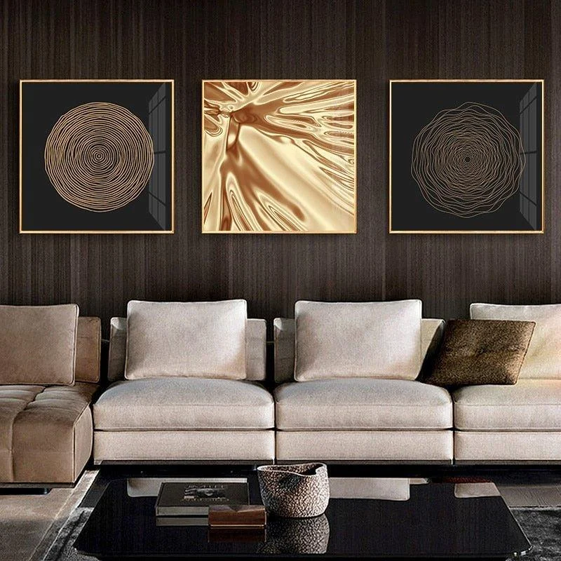 Abstract Nordic Golden Canvas -  - #tag1#