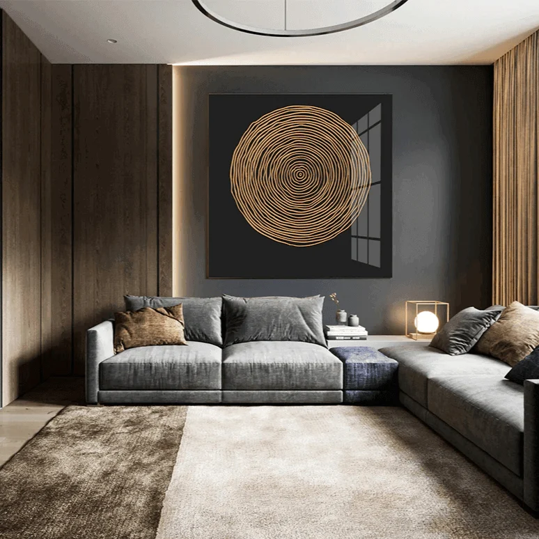 Abstract Nordic Golden Canvas -  - #tag1#