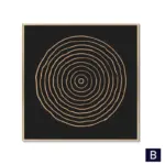 Abstract Nordic Golden Canvas tag1