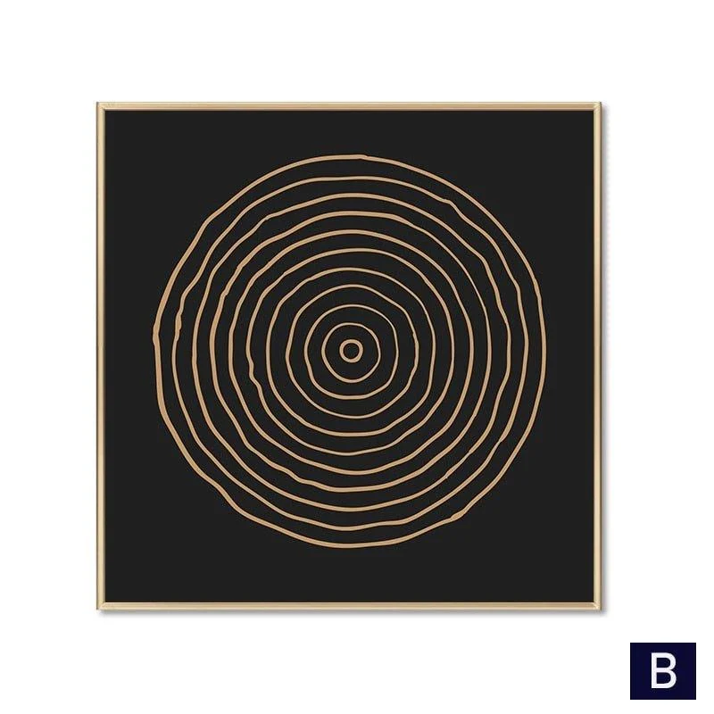 Abstract Nordic Golden Canvas -  - #tag1#