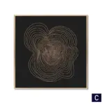 Abstract Nordic Golden Canvas tag1