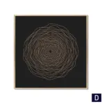 Abstract Nordic Golden Canvas tag1