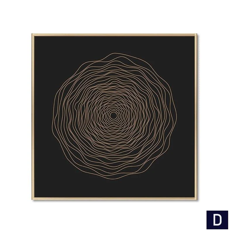 Abstract Nordic Golden Canvas -  - #tag1#