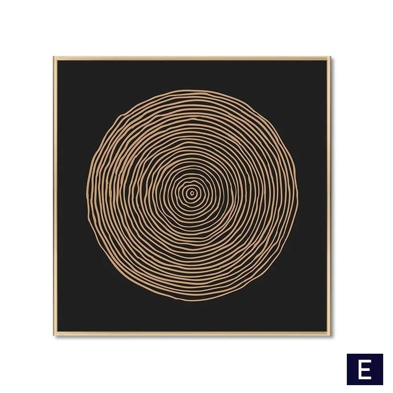 Abstract Nordic Golden Canvas -  - #tag1#