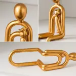 Abstract Paper Clip Decor tag1