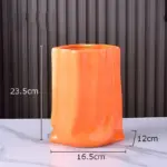 Abstract Pleated Texture Ceramic Vase tag1