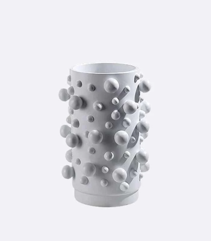 Abstract Resin Decorative Tabletop Vase Emilia White -  - #tag1#