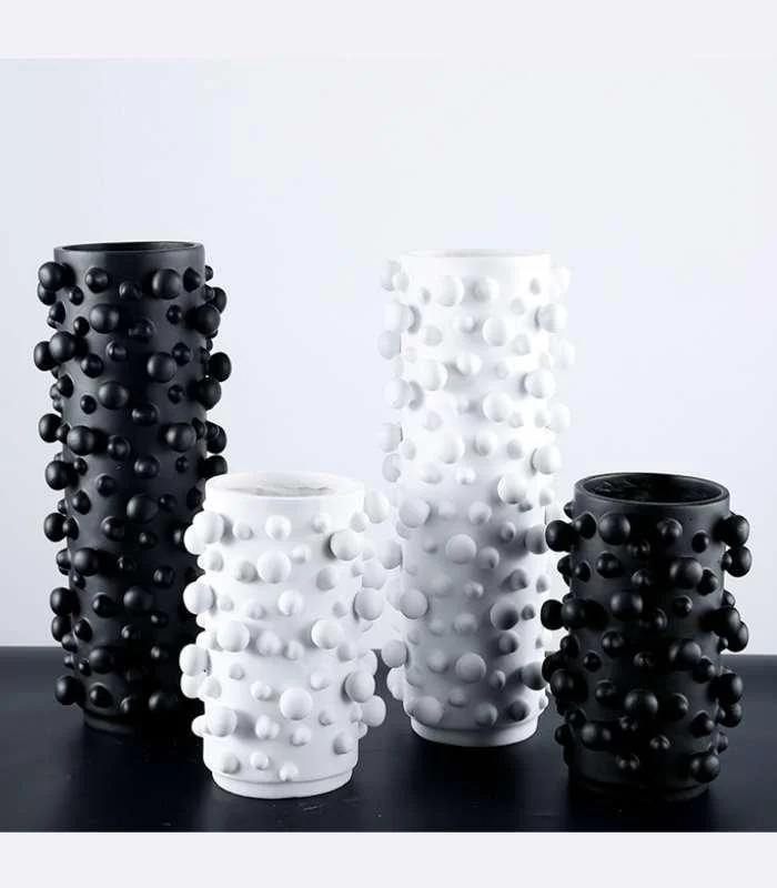 Abstract Resin Decorative Tabletop Vase Emilia White -  - #tag1#