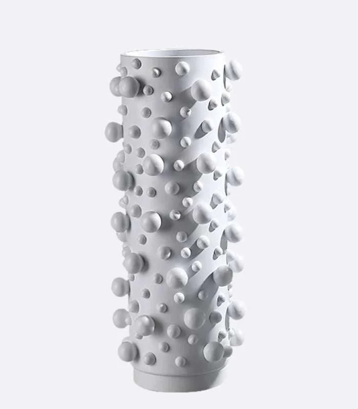 Abstract Resin Decorative Tabletop Vase Emilia White -  - #tag1#