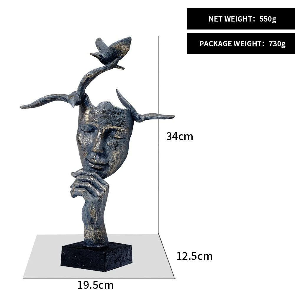 Abstract Retro Thinker Sculpture -  - #tag1#