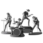 Abstract Rock Band Figurine tag1