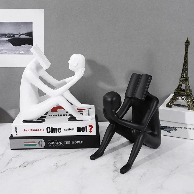 Abstract Satire Book Reading Figurine -  - #tag1#