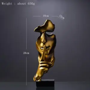 Abstract Silence Is Golden Statue