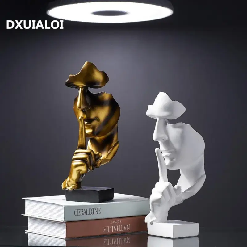 Abstract Silence Is Golden Statue